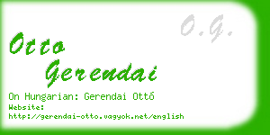 otto gerendai business card