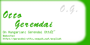 otto gerendai business card